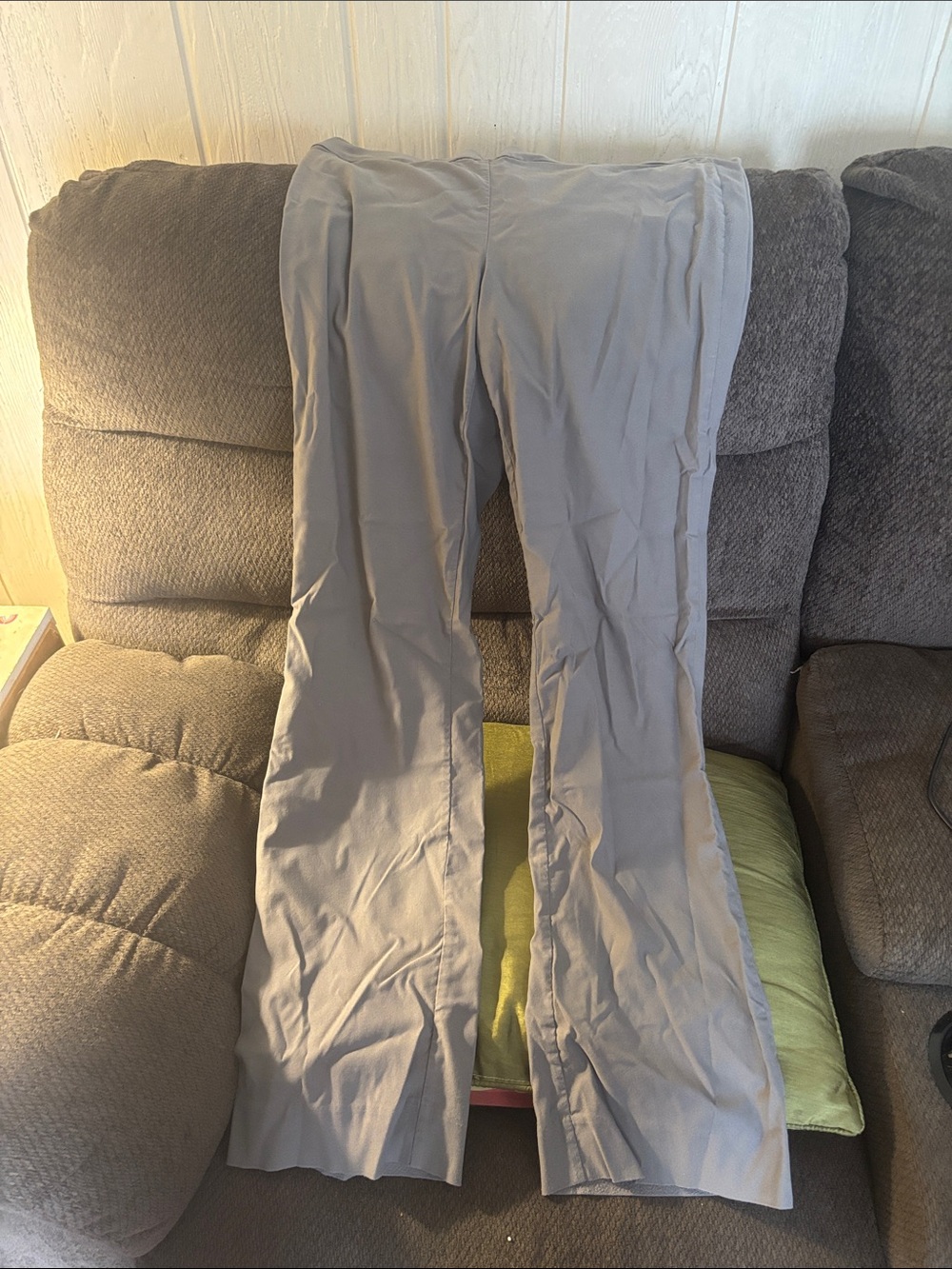 Simply Vera Vera Wang Women's Gray Straight-Leg Chinos